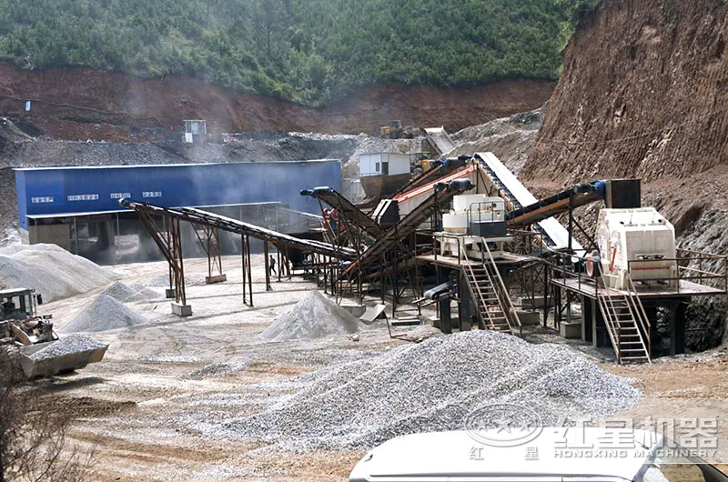 新型干法制砂生產(chǎn)線，破碎硬度較小的物料