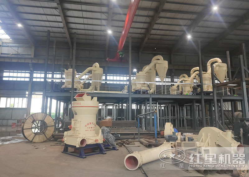 磨粉生產(chǎn)線中給料機(jī)、提升機(jī)現(xiàn)場(chǎng)安裝圖